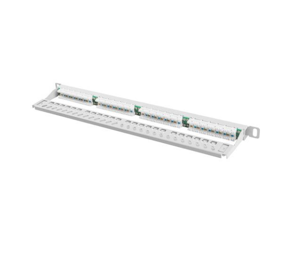 Lanberg Patchpanel 24p 19" 0,5U UTP 5e organizer (szary) - 457235 - zdjęcie 5